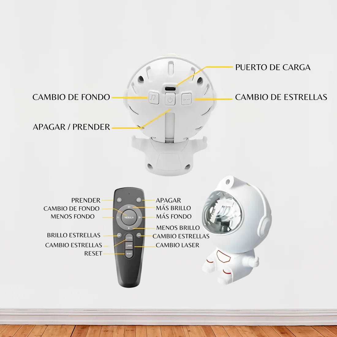 Proyector Astronauta de Galaxias