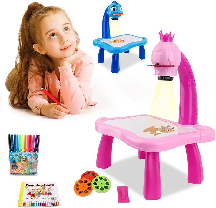 Mini escritorio de aprendizaje para niños pato-amarillo