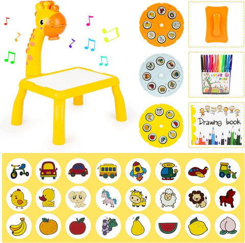 Mini escritorio de aprendizaje para niños pato-amarillo