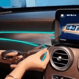 🚗✨ TIRA DE LUZ LED INTERIOR PARA COCHE - 7 COLORES NEÓN ✨🚗