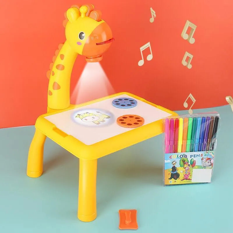 Mini escritorio de aprendizaje para niños pato-amarillo