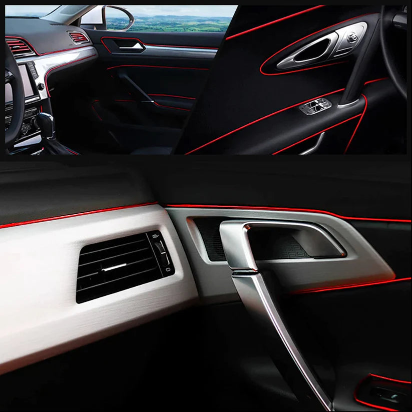 🚗✨ TIRA DE LUZ LED INTERIOR PARA COCHE - 7 COLORES NEÓN ✨🚗