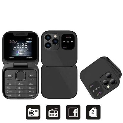 Teléfono Plegable on Doble Pantalla i16 Pro – Simple, Elegante y Funcional