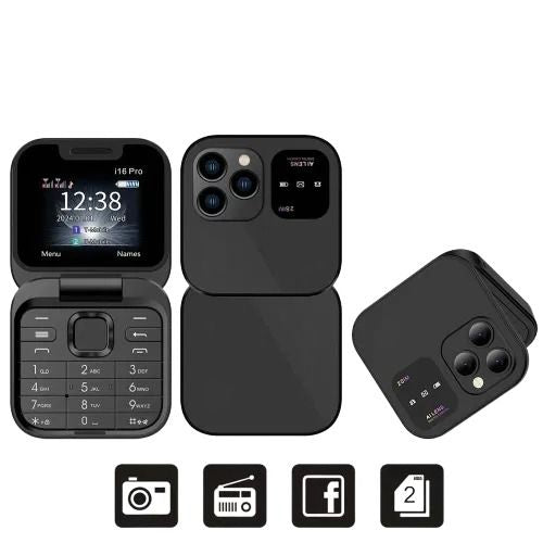 Teléfono Plegable on Doble Pantalla i16 Pro – Simple, Elegante y Funcional